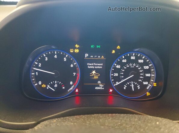 KM8K3CAB2PU940347 2023 HYUNDAI KONA Gray ხელსაწყოთა პანელის ხედი