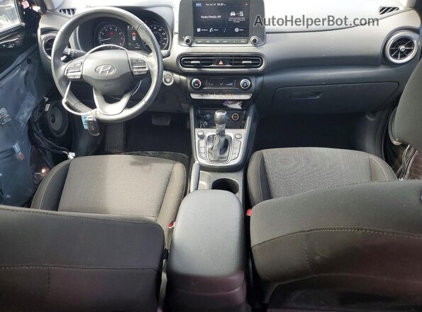 KM8K3CAB3NU831375 2022 HYUNDAI KONA Black Առջևի վահանակի տեսք