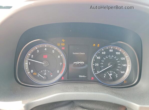 KM8K3CAB3NU831375 2022 HYUNDAI KONA Black Սարքավորումների վահանակի տեսք