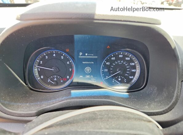 KM8K3CAB4NU899359 2022 HYUNDAI KONA Blue Вид щитка приладів