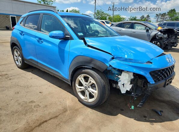 KM8K3CAB4NU899359 2022 HYUNDAI KONA Blue Передня права чверть