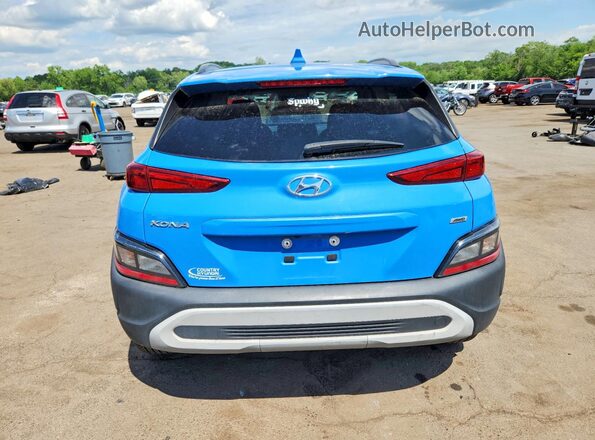 KM8K3CAB4NU899359 2022 HYUNDAI KONA Blue Вид ззаду
