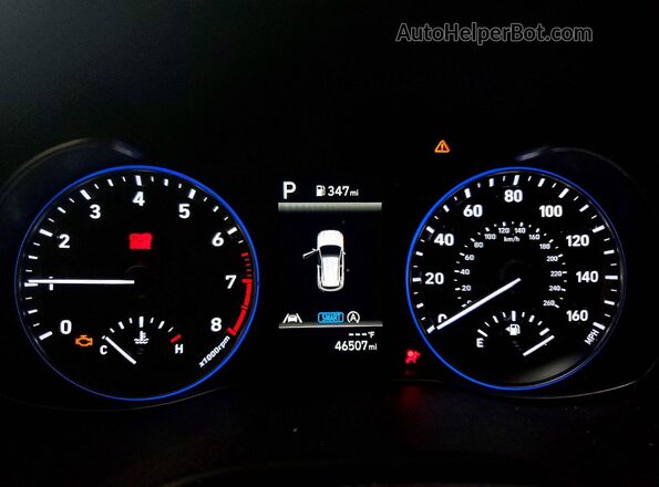 KM8K3CAB4PU974807 2023 HYUNDAI KONA Blue Вид щитка приладів