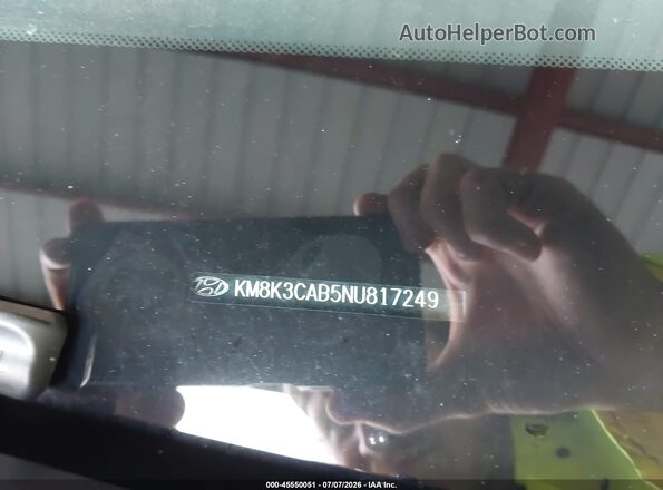 KM8K3CAB5NU817249 2022 HYUNDAI KONA Черный Вид подкапотного пространства