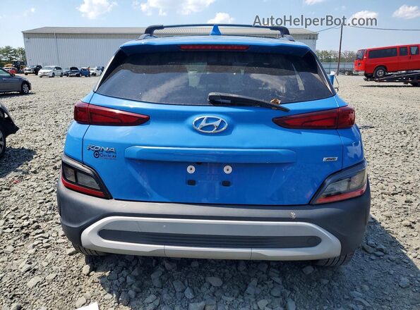 KM8K3CAB7NU858532 2022 HYUNDAI KONA Blue Rear view