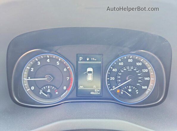 KM8K3CABXNU907562 2022 HYUNDAI KONA Gray Вид щитка приладів