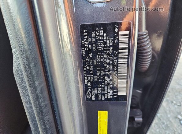 KM8K3CABXNU907562 2022 HYUNDAI KONA Gray Панорамний вид салону 360°