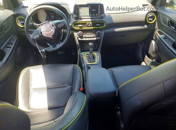 KM8K53A51LU565761 2020 HYUNDAI KONA Green Вид панелі приладів