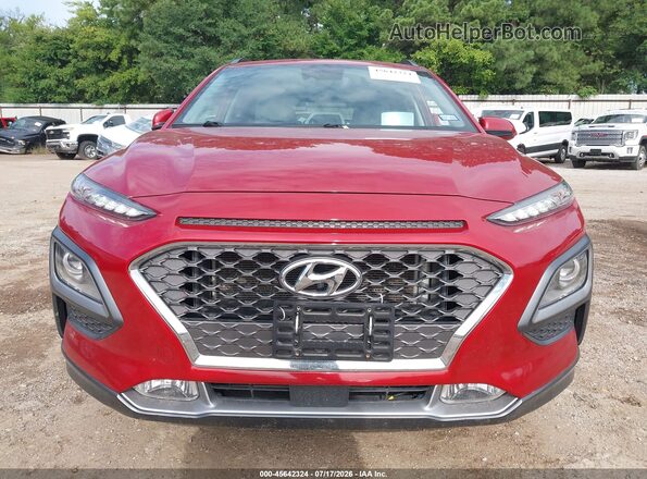 KM8K53A52MU657124 2021 HYUNDAI KONA Red Instrument cluster view