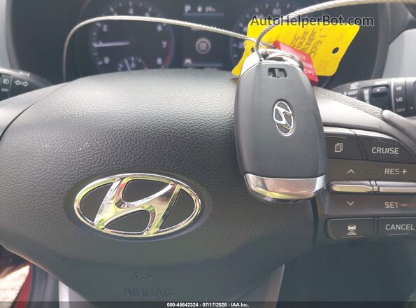 KM8K53A52MU657124 2021 HYUNDAI KONA Red Dashboard view