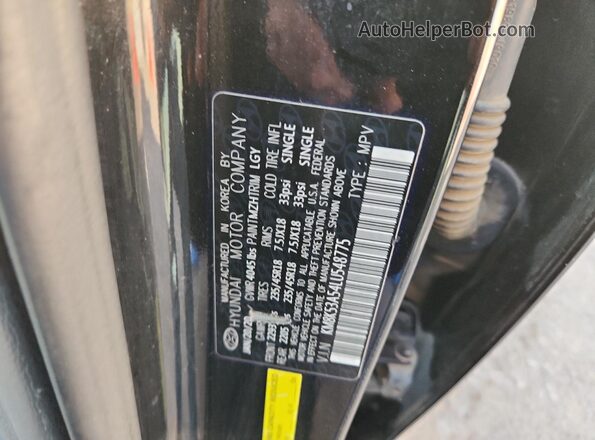 KM8K53A54LU548775 2020 HYUNDAI KONA Black Вид наклейки з VIN-кодом