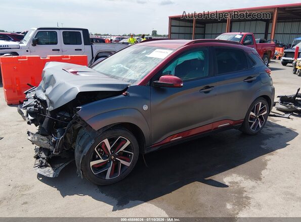 KM8K53A55KU321013 2019 HYUNDAI KONA Серый Передняя левая четверть