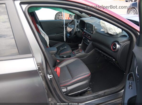 KM8K53A55KU321013 2019 HYUNDAI KONA Серый Вид салона спереди
