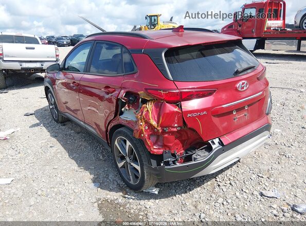 KM8K53A55MU730020 2021 HYUNDAI KONA Red უკანა მარცხენა