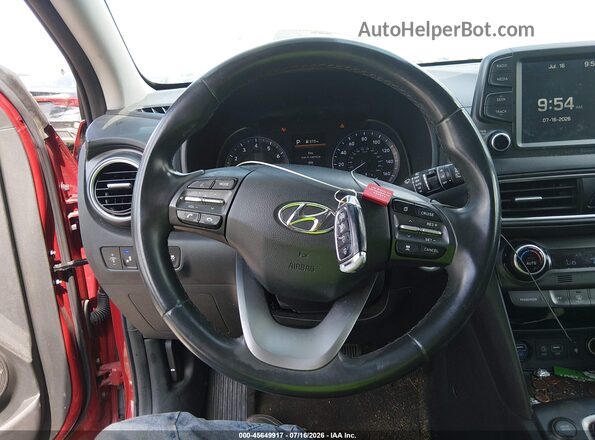 KM8K53A55MU730020 2021 HYUNDAI KONA Red წინა პანელის ხედი