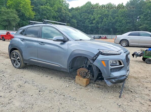 KM8K53A59MU644547 2021 HYUNDAI KONA Синий Передняя правая четверть