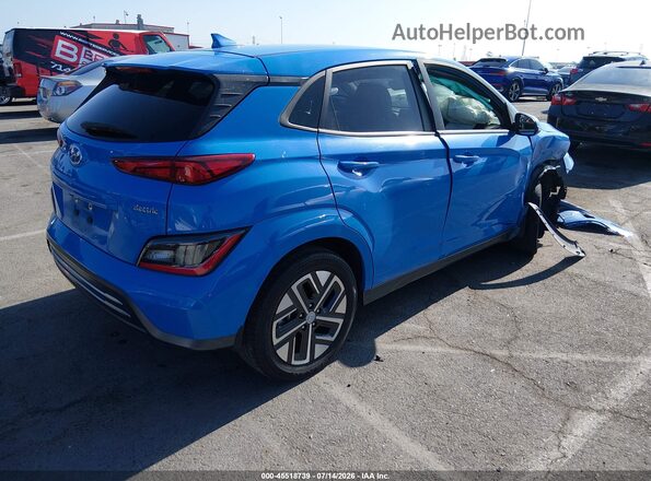 KM8K53AG1NU157667 2022 HYUNDAI KONA ELECTRIC Blue Trasero derecho
