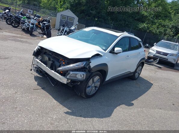 KM8K53AG2MU129004 2021 HYUNDAI KONA ELECTRIC White Przód lewy