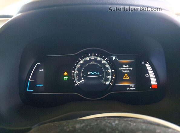 KM8K53AG8MU130058 2021 HYUNDAI KONA White Instrument cluster view