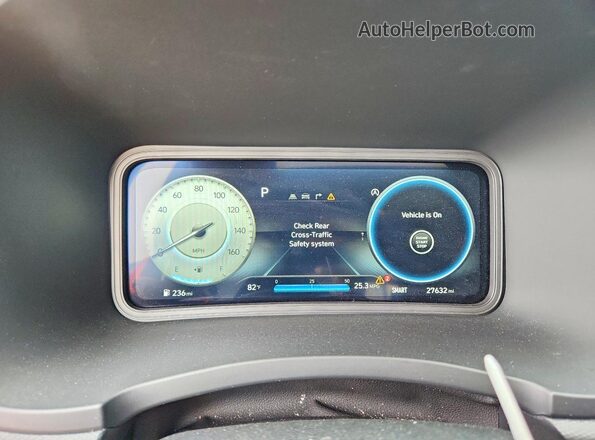 KM8K5CA35PU997905 2023 HYUNDAI KONA Silver Widok zestawu wskaźników