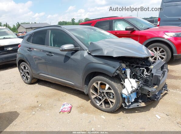 KM8K5CA38PU997770 2023 HYUNDAI KONA Gray Widok wnętrza z tyłu