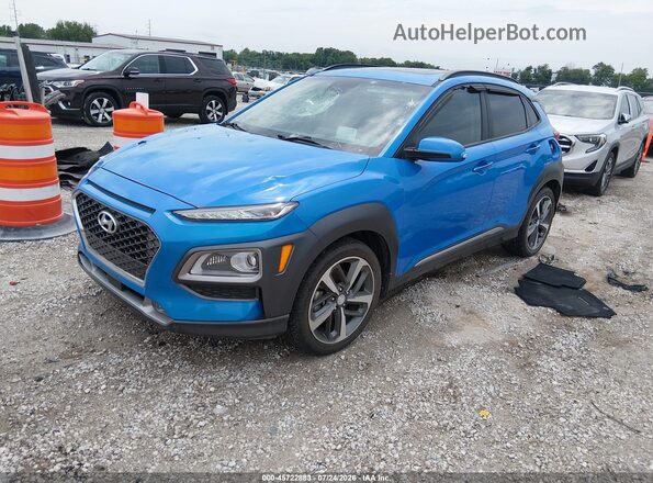 KM8K5CA51LU548538 2020 HYUNDAI KONA Blue Przód lewy