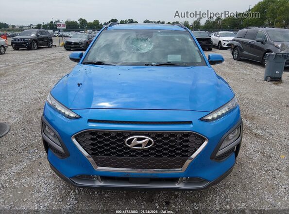 KM8K5CA51LU548538 2020 HYUNDAI KONA Blue Widok zestawu wskaźników