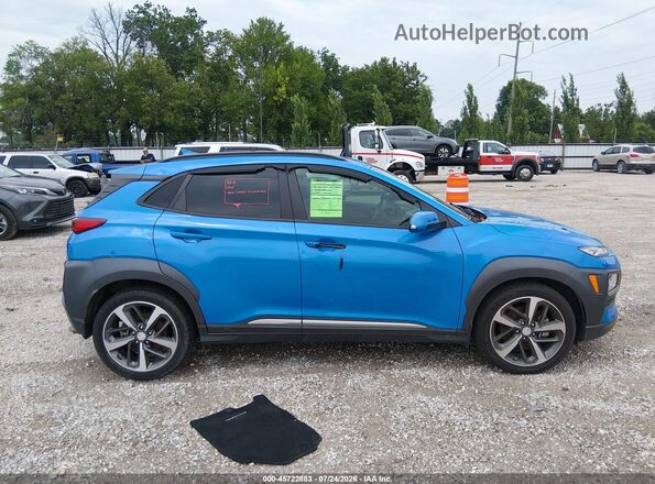 KM8K5CA51LU548538 2020 HYUNDAI KONA Blue Widok wnętrza z tyłu