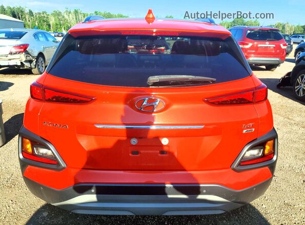 KM8K5CA54LU459899 2020 HYUNDAI KONA Orange Widok z tyłu