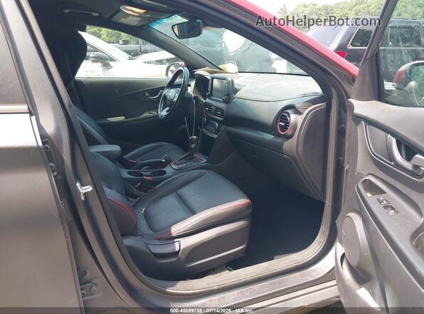 KM8K5CA56KU309985 2019 HYUNDAI KONA Gray Widok wnętrza z przodu
