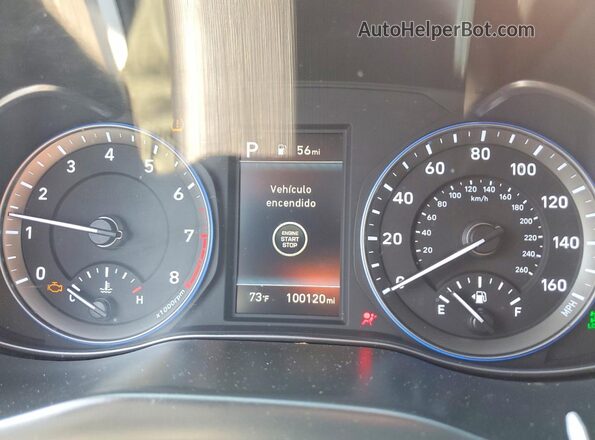 KM8K5CA57MU744727 2021 HYUNDAI KONA Белый Вид щитка приборов