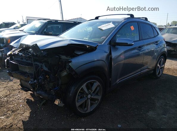 KM8K5CA59MU604128 2021 HYUNDAI KONA Gray Widok z przodu