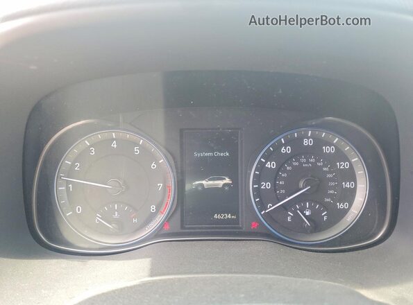 KM8K62AA0LU495559 2020 HYUNDAI KONA White Instrument cluster view