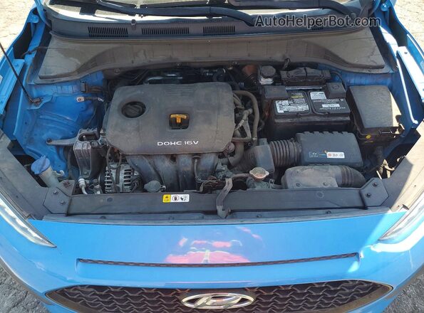KM8K62AA2KU246484 2019 HYUNDAI KONA Blue Engine compartment view