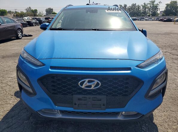 KM8K62AA2KU246484 2019 HYUNDAI KONA Blue Front view