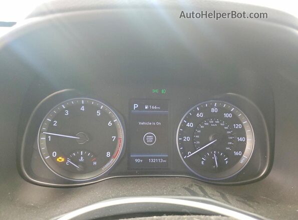 KM8K62AAXMU698265 2021 HYUNDAI KONA Silver Instrument cluster view
