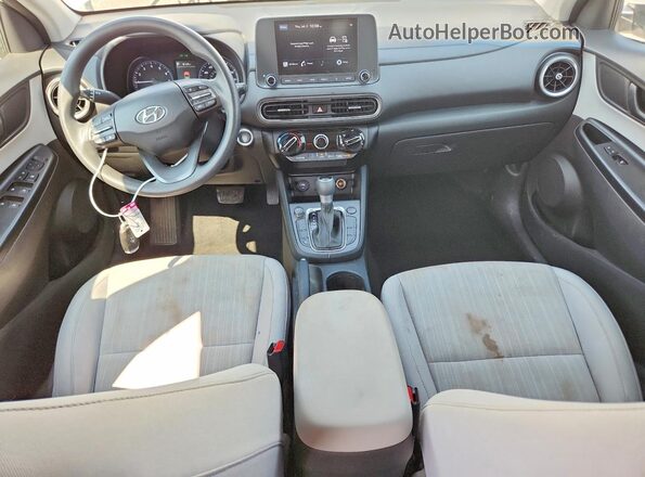 KM8K62AB3NU765900 2022 HYUNDAI KONA White Dashboard view