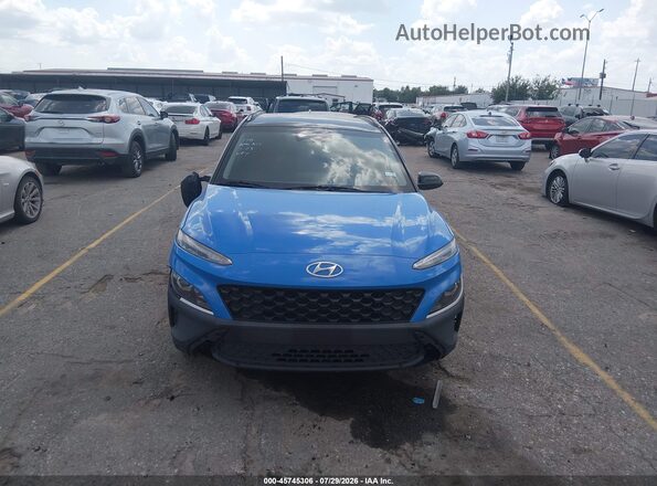 KM8K62AB8NU900627 2022 HYUNDAI KONA Blue ხელსაწყოთა პანელის ხედი