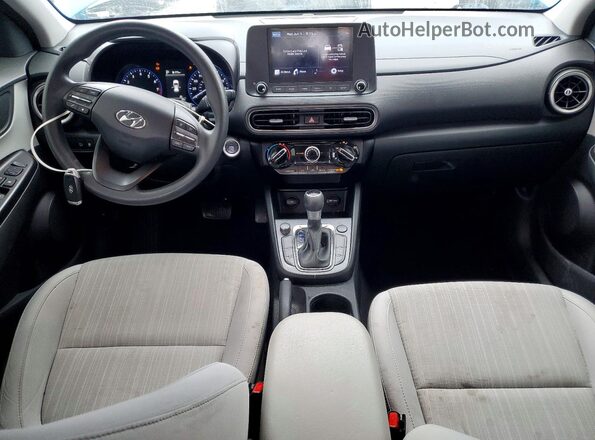 KM8K62AB9NU765173 2022 HYUNDAI KONA Blue Widok deski rozdzielczej
