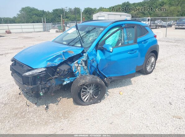 KM8K6CAA3KU257841 2019 HYUNDAI KONA Blue Przód lewy