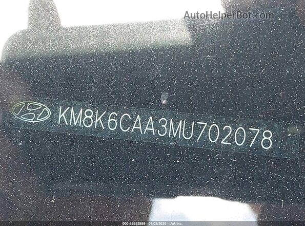 KM8K6CAA3MU702078 2021 HYUNDAI KONA Серый 