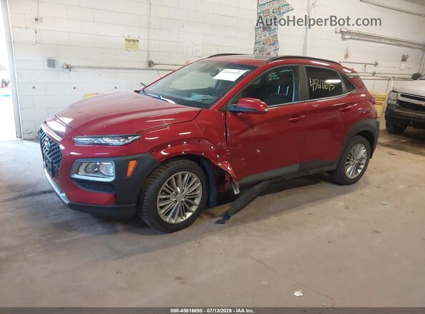 KM8K6CAA4MU706592 2021 HYUNDAI KONA Red Przód lewy
