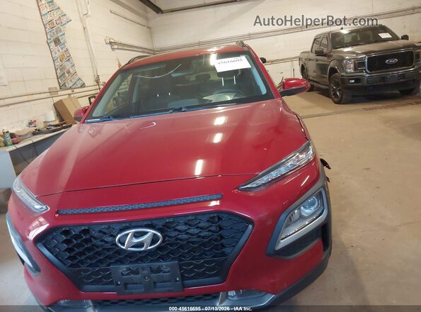 KM8K6CAA4MU706592 2021 HYUNDAI KONA Red Widok zestawu wskaźników