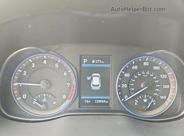 KM8K6CAA6LU419365 2020 HYUNDAI KONA Gray Вид щитка приладів