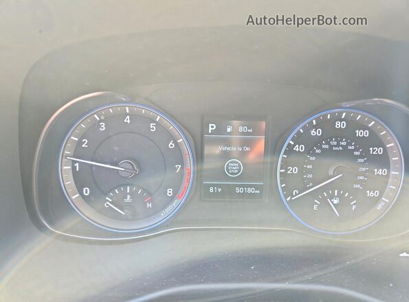 KM8K6CAA7KU391333 2019 HYUNDAI KONA Red Սարքավորումների վահանակի տեսք