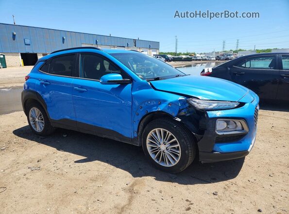 KM8K6CAA7LU482135 2020 HYUNDAI KONA Blue Передня права чверть
