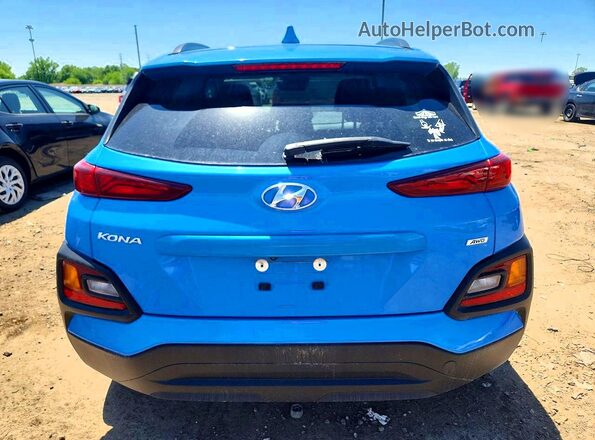 KM8K6CAA7LU482135 2020 HYUNDAI KONA Blue Вид ззаду