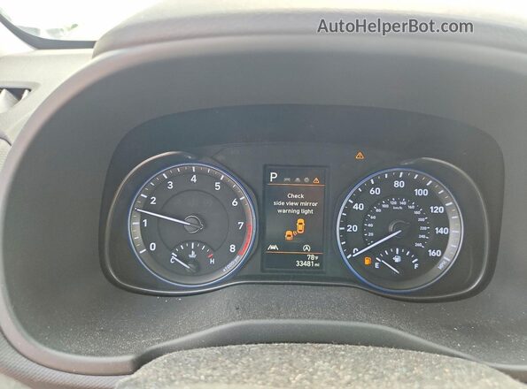 KM8K6CAB1PU982564 2023 HYUNDAI KONA Blue Vista del cuadro de instrumentos