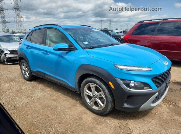 KM8K6CAB1PU982564 2023 HYUNDAI KONA Blue Delantero derecho