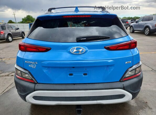 KM8K6CAB4NU841453 2022 HYUNDAI KONA Blue Vista trasera